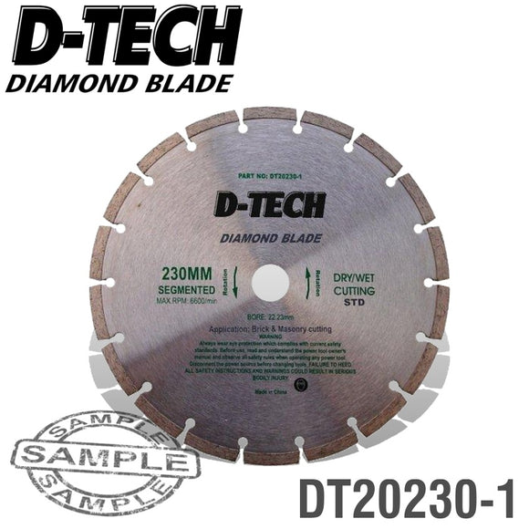 DIAMOND BLADE SEGMENTED STD. 230 X 22.23MM