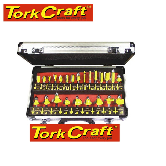 ROUTER BIT SET 24 PIECE 1/2' SHANK ALUMINIUM CASE