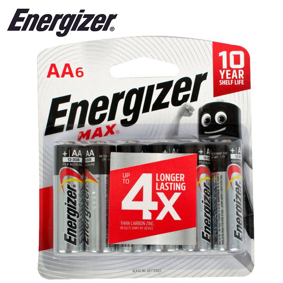 ENERGIZER MAX AA - 6 PACK (MOQ 12)