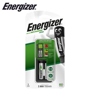 ENERGIZER MINI CHARGER WITH STATUS INDICATOR (AA & AAA) +2 AAA BATTERI