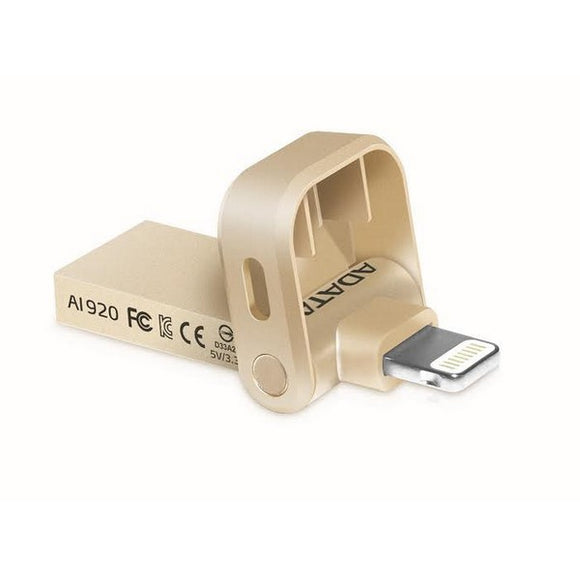 Adata i-memory flash drive Ai920-64G-CGD 64Gb Gold