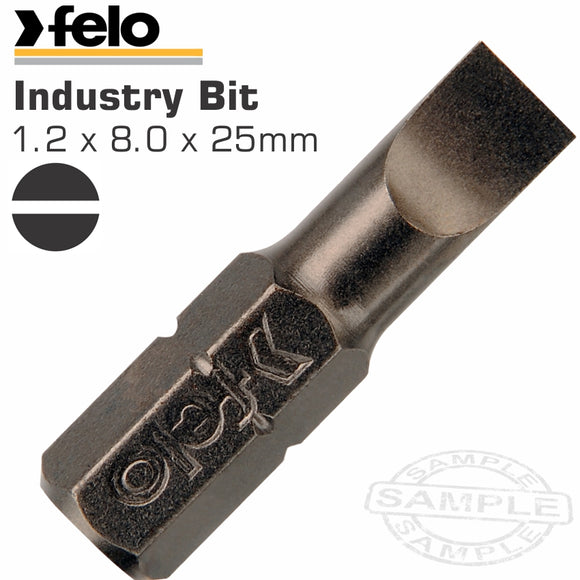 FELO SLOT SL 1.2 X 8.0 X 25MM BULK INS.BIT