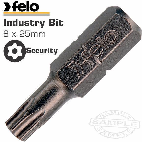 FELO TORX SECURITY TX8 X 25MM BULK INS. BIT