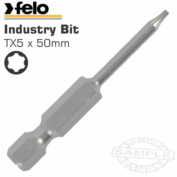 FELO TORX TX5 X 50MM BULK POWER BIT