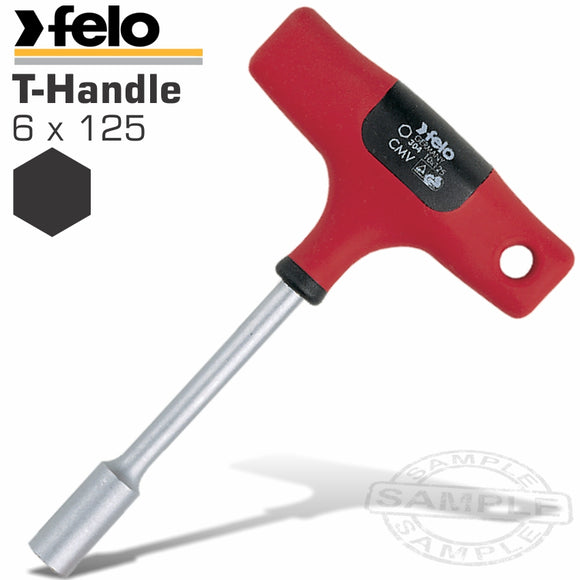 FELO 304 6X125 NUT DRIVER T-HANDLE