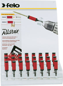 FELO 380 1/4'F MAG. BIT HOLDER 24PC STAR DISPLAY