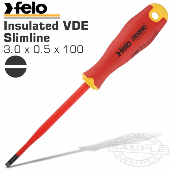 FELO 413 SL3.0X0.5X100 S/DRIVER ERGONIC SLIMLINE INSULATED VDE