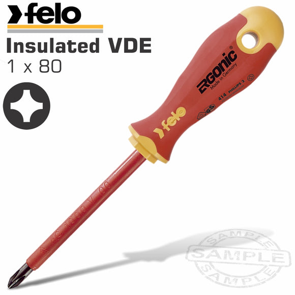 FELO 414 PH1X80 S/DRIVER ERGONIC INSULATED VDE