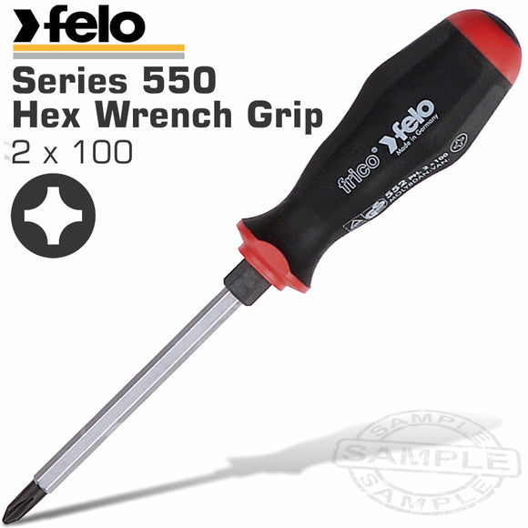 FELO 552 PH2X100 S/DRIVER FRICO HEX WRENCH GRIP