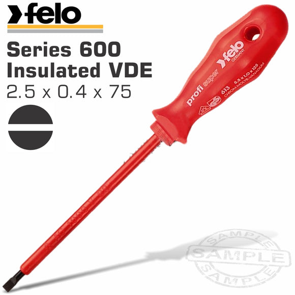 FELO 613 SL2.5X0.4X75 S/DRIVER PROFI SUPER INSULATED VDE