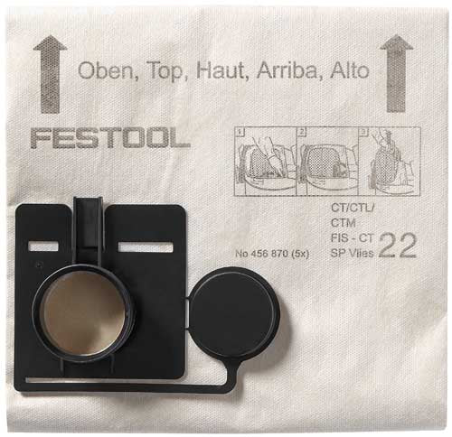 FESTOOL FILTER BAG FIS-CT 22 SP VLIES/5 456870
