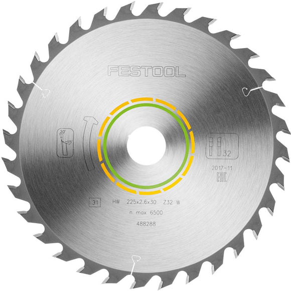 FESTOOL UNIVERSAL SAW BLADE 225X2,6X30 W32 488288