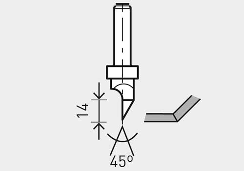 FESTOOL PLASTERBOARD V-GROOVE CUTTER HW S8 D12,5/45  491000