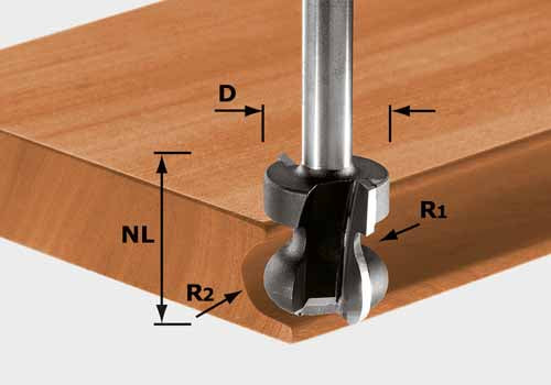 FESTOOL HAND RAIL CUTTER HW S8 D22/16/R2,5+6 491140
