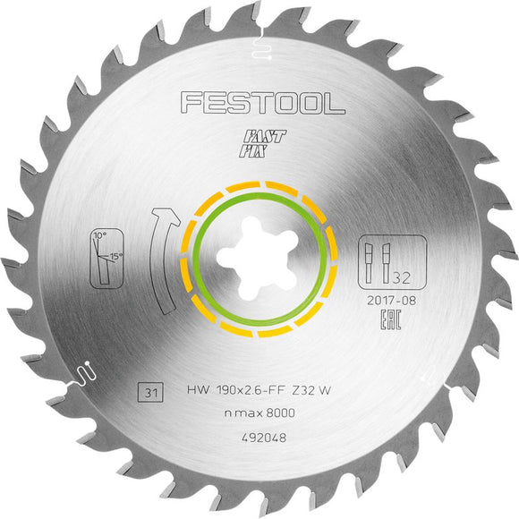 FESTOOL UNIVERSAL SAW BLADE 190X2,6 FF W32 492048