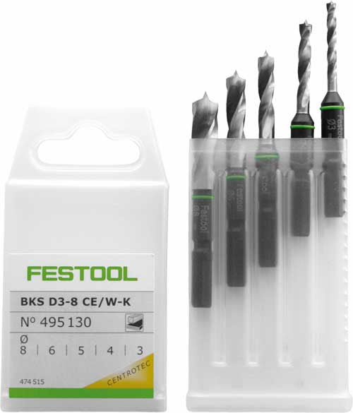 FESTOOL DRILL BIT CASE BKS D 3-8 CE/W-K 495130