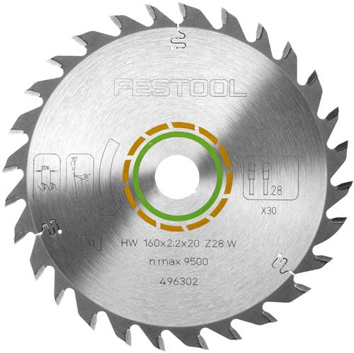 FESTOOL UNIVERSAL SAW BLADE 160X2,2X20 W28 496302