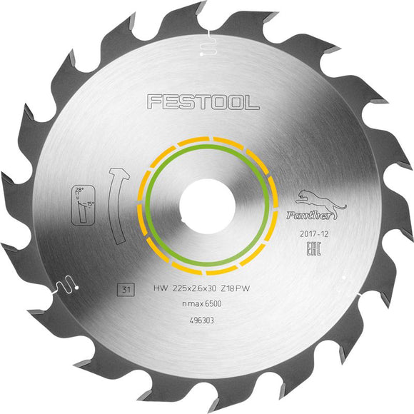 FESTOOL PANTHER SAW BLADE 225X2,6X30 PW18 496303