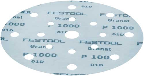 FESTOOL SANDING DISCS STF D150/16 P1000 GR/50 GRANAT 496990