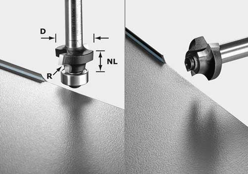 FESTOOL ROUNDOVER CUTTER S8 HW R2 D20-KL OFK 499798