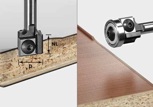 FESTOOL EDGE-TRIMMING CUTTER WITH REVERSIBLE BLADES S8 HW D19 12X12 KL