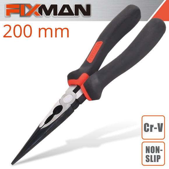 FIXMAN INDUSTRIAL LONG NOSE PLIERS 8'/200MM