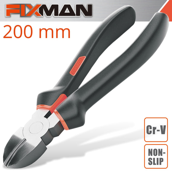 FIXMAN INDUSTRIAL DIAGONAL SIDE CUTTING PLIERS 8' 200MM