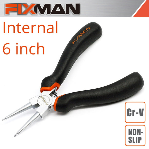 FIXMAN STRAIGHT INTERNAL CIRCLIP PLIERS 155MM 6'