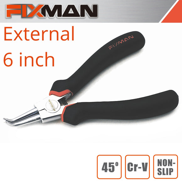 FIXMAN EXTERNAL CIRCLIP PLIERS 6'/145MM X 45 DEG