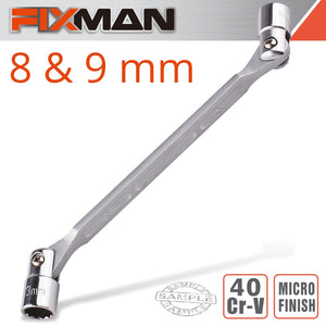 FIXMAN HINGED SOCKET WRENCH 8X9MM