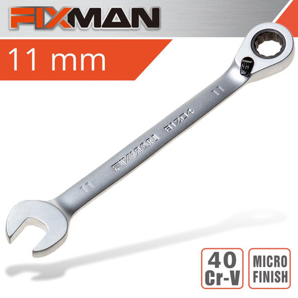 FIXMAN REVERSIBLE COMBINATION RATCHETING WRENCH 11MM