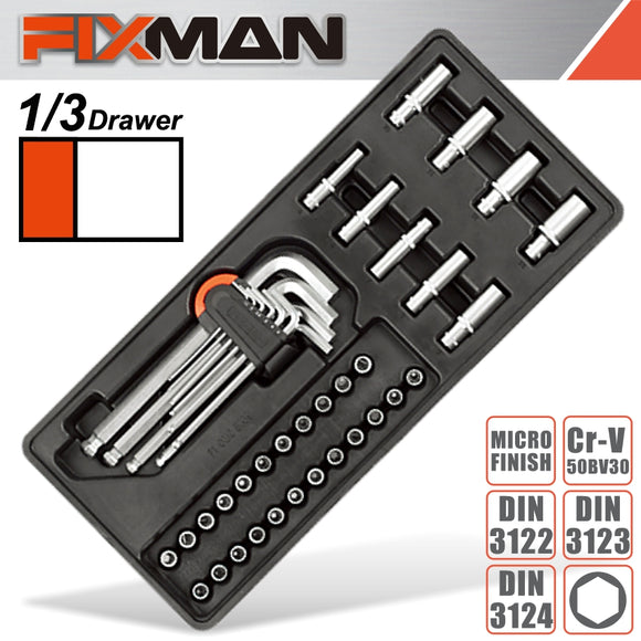 FIXMAN 33-PC 1/4' DR.SOCKETS & ACCESSORIES