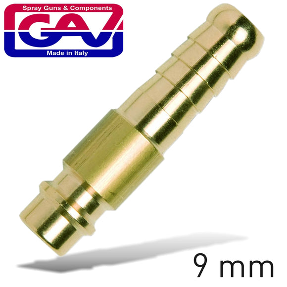 CONNECTOR BRASS 9MM