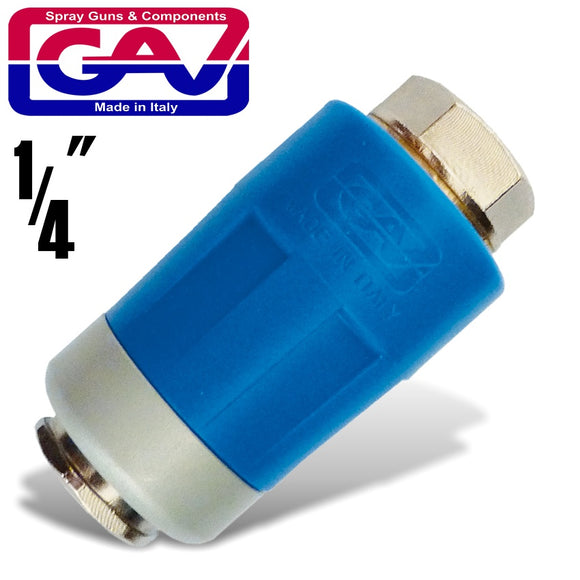 SAFETY QUICK COUPLER 1/4'F TWO STAGE RELEASE AIRBLOCK