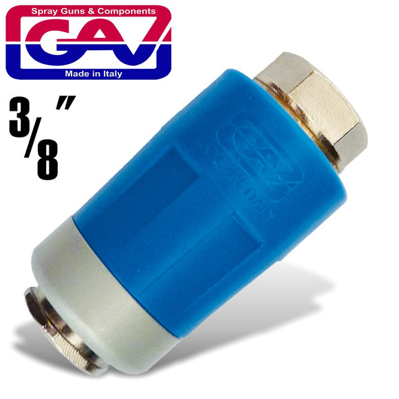 SAFETY QUICK COUPLER 3/8 F PACKAGED TWO STAGE RELEASE AIRBLOCK