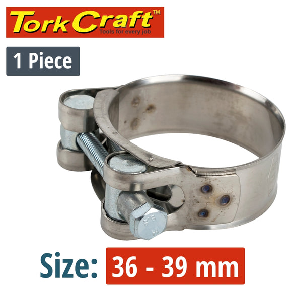 HOSE CLAMP H/DUTY 36-39 BULK
