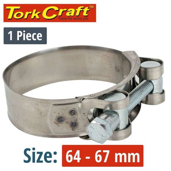 HOSE CLAMP H/DUTY 64-67 BULK