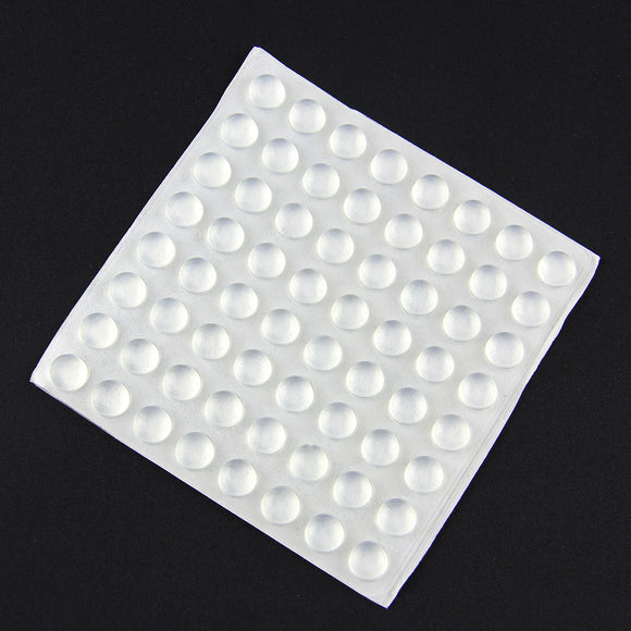 64Pcs DIY PVC Anti-Collision Silicone Pad With Sticker