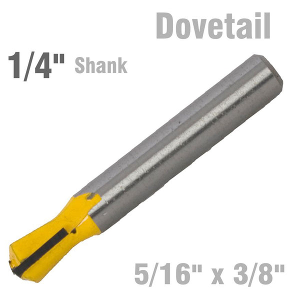 DOVETAIL BIT 5/16' X 3/8' 1/4' SHANK