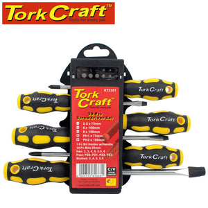 20PC SCREWDRIVER SET INCLUDES INSERT BITS