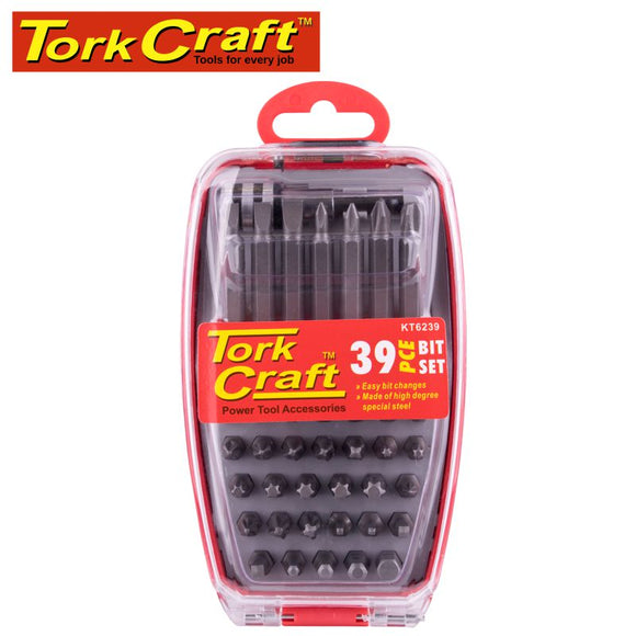 SCREWDRIVER BIT SET 39PC 25MM 50MM BITS WITH QUICK RELEASE BIT HOLDER
