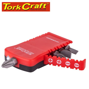 PORTABLE 4-IN-1 SCREWDRIVER SET PH/SL WITH LED;BELT CLIP.KEY RING
