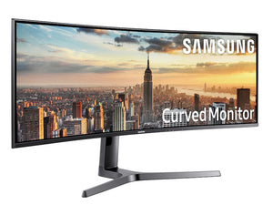 Samsung 43J890D Curved , 43" super ultra WQHD Curved gaming QLED ( 1800R curvature ) display with built-in 2x 5W speaker + built-in KVM switch ( control two devices connected to LCD )