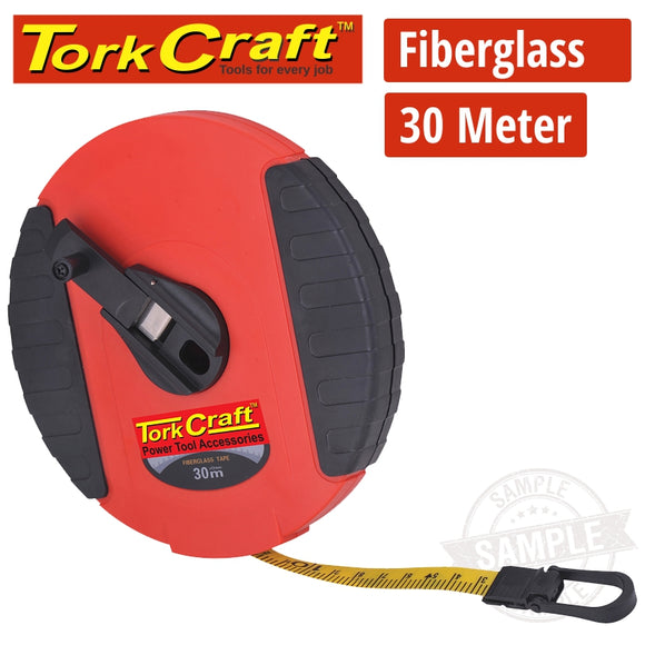 MEASURING TAPE FIBERGLASS 30M X 13MM HEAVY DUTY ABS CASE