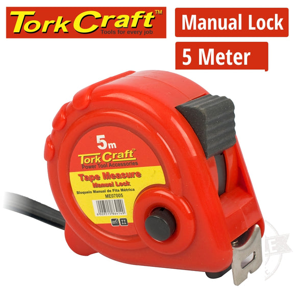 MEASURING TAPE M/LOCK 5M X 25MM PLASTIC CASING