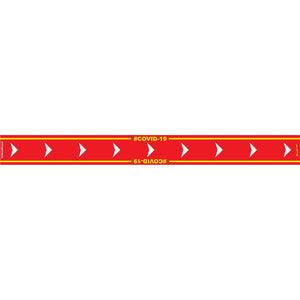 RED ARROW RIGHT - 800MM X 80MM SOCIAL DISTANCING STRIPS