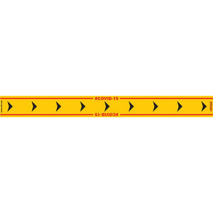 YELLOW ARROW RIGHT - 800MM X 80MM SOCIAL DISTANCING STRIPS