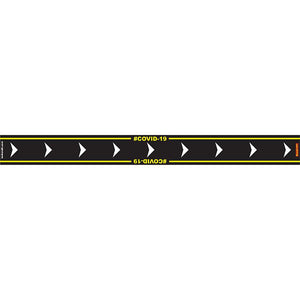 BLACK ARROW RIGHT - 800MM X 80MM SOCIAL DISTANCING STRIPS