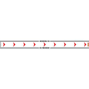 WHITE ARROW RIGHT - 800MM X 80MM SOCIAL DISTANCING STRIPS