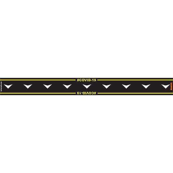 BLACK ARROW DOWN - 800MM X 80MM SOCIAL DISTANCING STRIPS